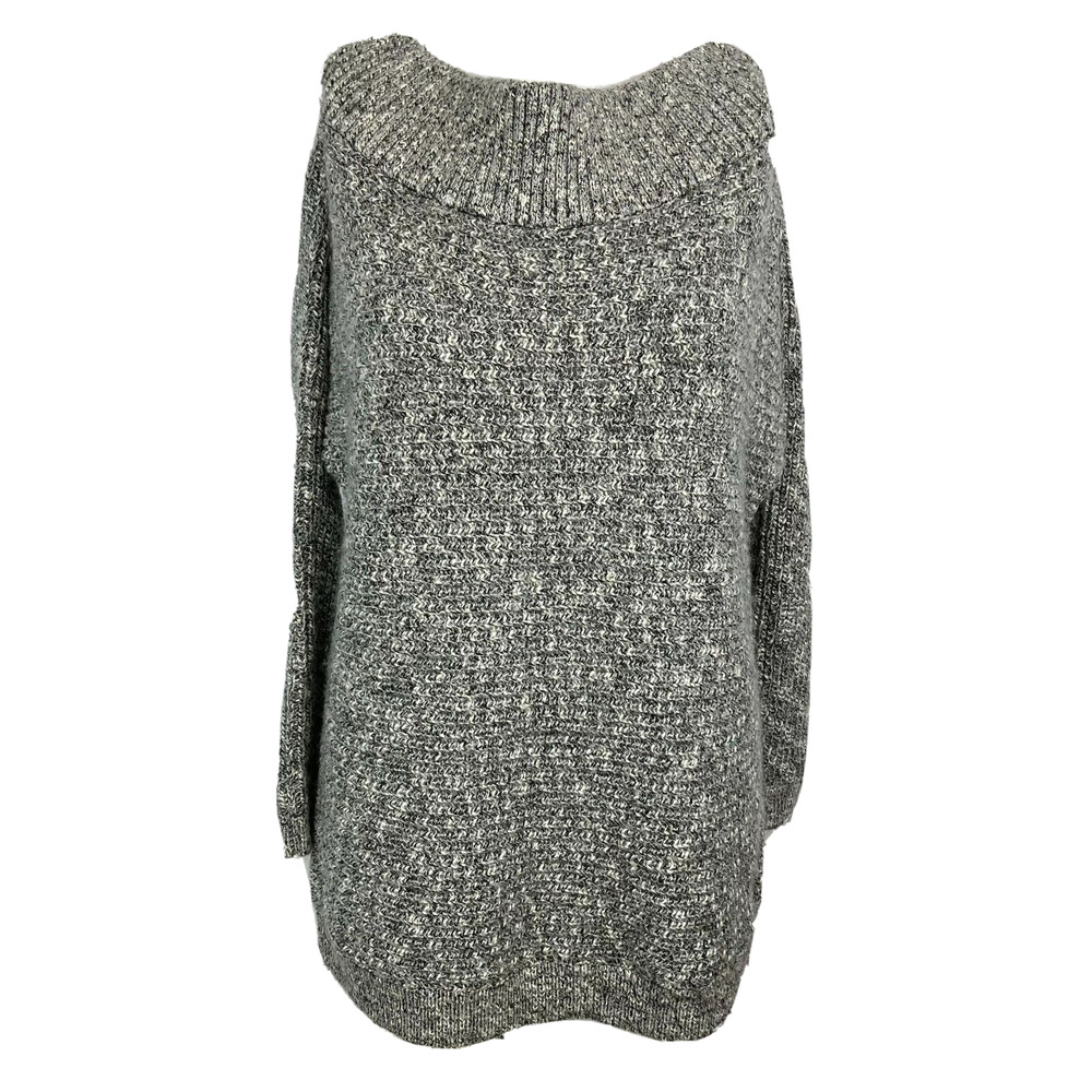 Express Sweater Womens Sz M Gray Wool Mohair‎ Knit Boat Neck Pullover NWT